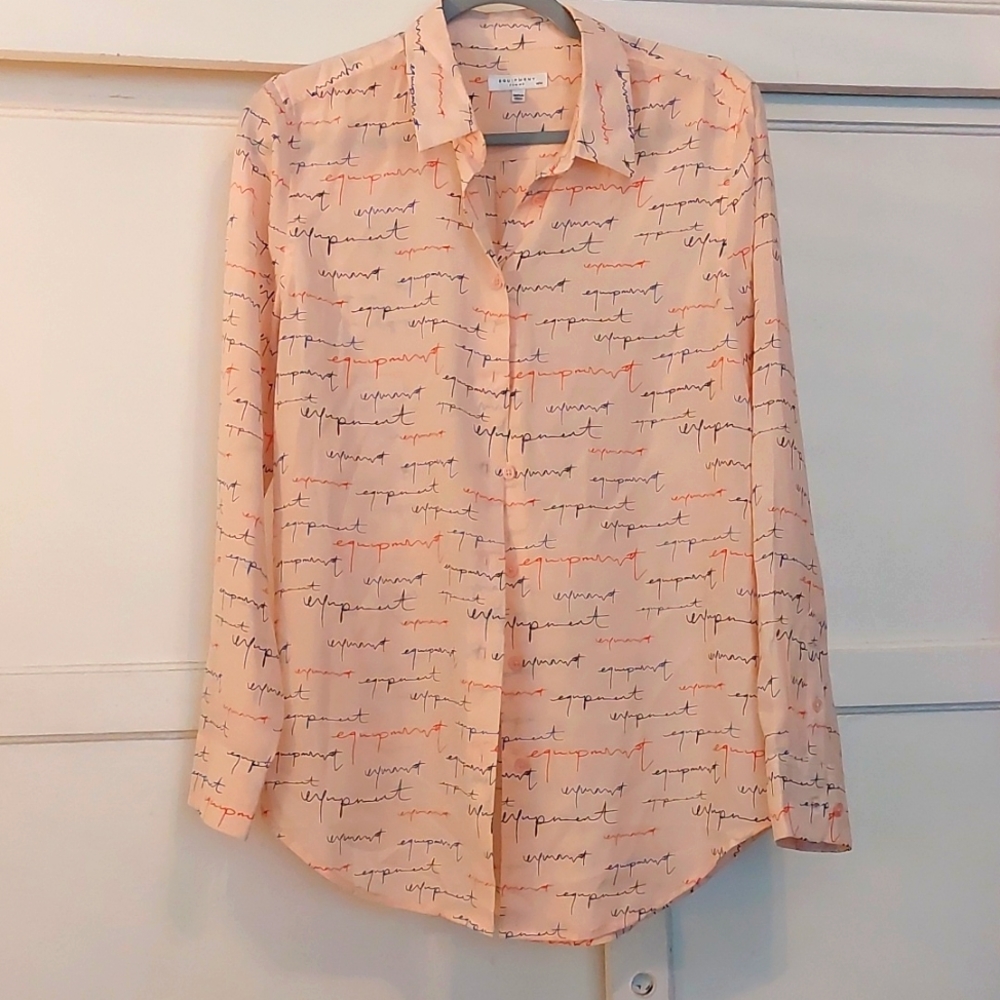 Equipment silk blouse sz M
